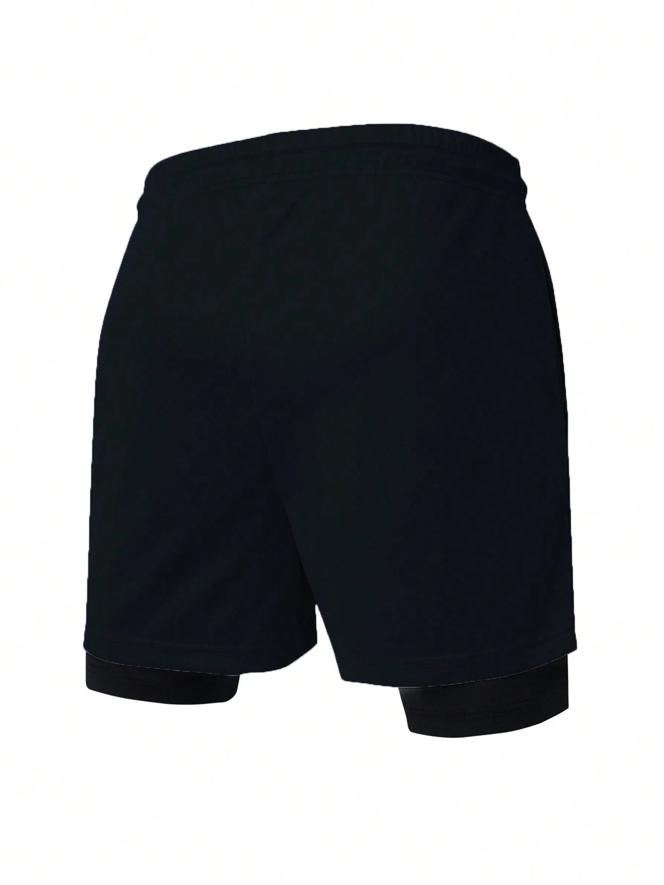 Manfinity Sport Corelite 1Pc Boyfriend Style Men'S Cross Print Drawstring Waist Sports Shorts, Summer Breathable Quick Drying Comfortable Minimalist Design Slim Fit for Gym Long Runs 2 in 1 Performance Shorts