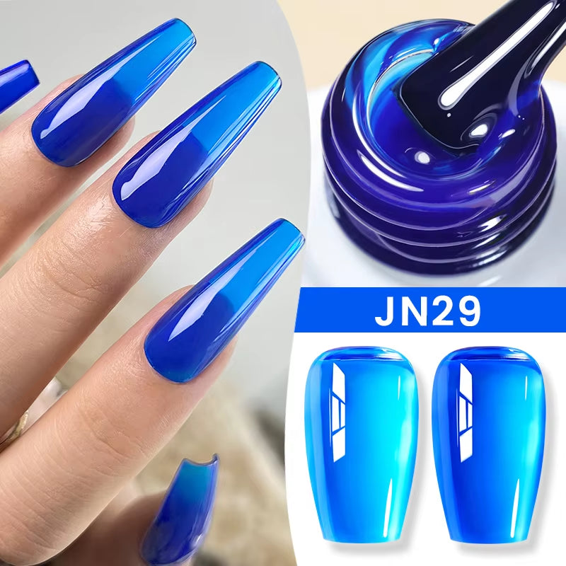 10Ml Jelly Nude Gel Nail Polish 50 Colors Semi Transparent Nail Art Nail Supplies Soak off UV LED Nails Gel Varnish