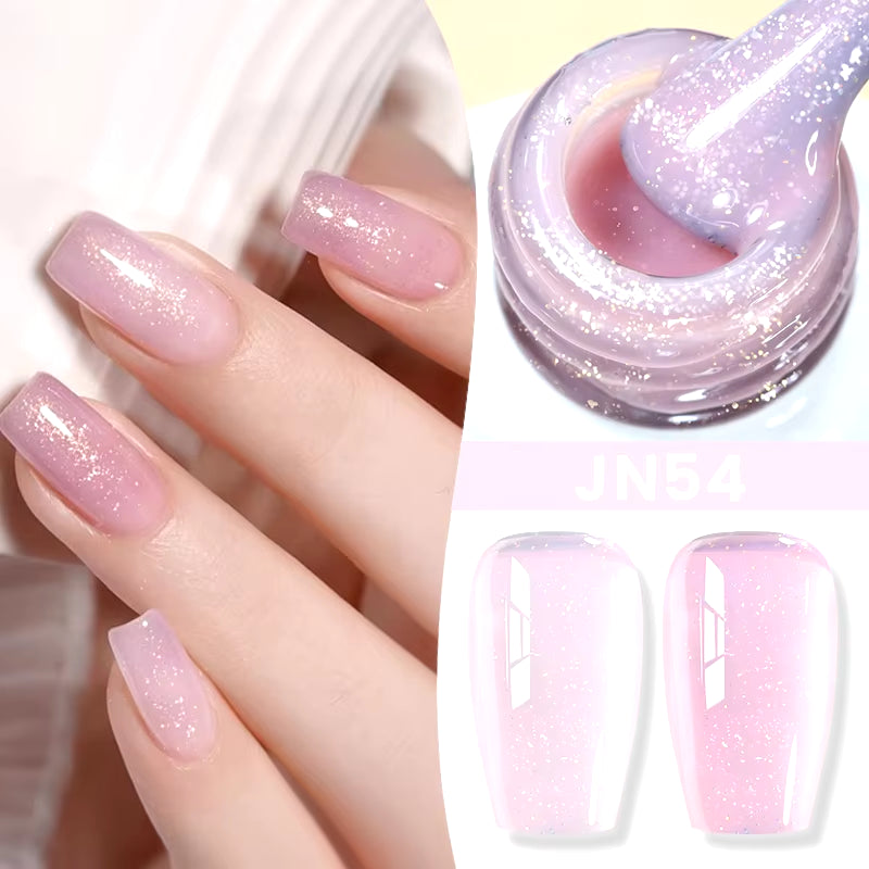 10Ml Jelly Nude Gel Nail Polish 50 Colors Semi Transparent Nail Art Nail Supplies Soak off UV LED Nails Gel Varnish