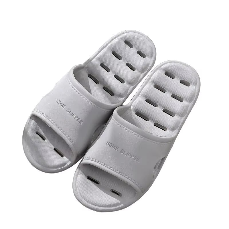 Unisex EVA Non Slip Soft Bottom Leaking Shower Man Woman Home Slippers Punching Bathroom Quick Drying Slipper