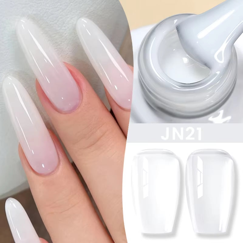 10Ml Jelly Nude Gel Nail Polish 50 Colors Semi Transparent Nail Art Nail Supplies Soak off UV LED Nails Gel Varnish