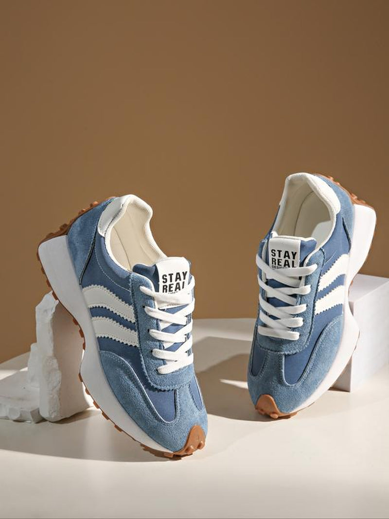 Spring & Fall Trendy Sport Shoes, Pointed Toe Asymmetrical Design, Medium Width, Rubber Sole, Casual Low Top, All-Season Comfort