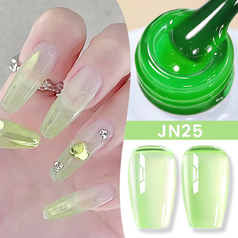 10Ml Jelly Nude Gel Nail Polish 50 Colors Semi Transparent Nail Art Nail Supplies Soak off UV LED Nails Gel Varnish