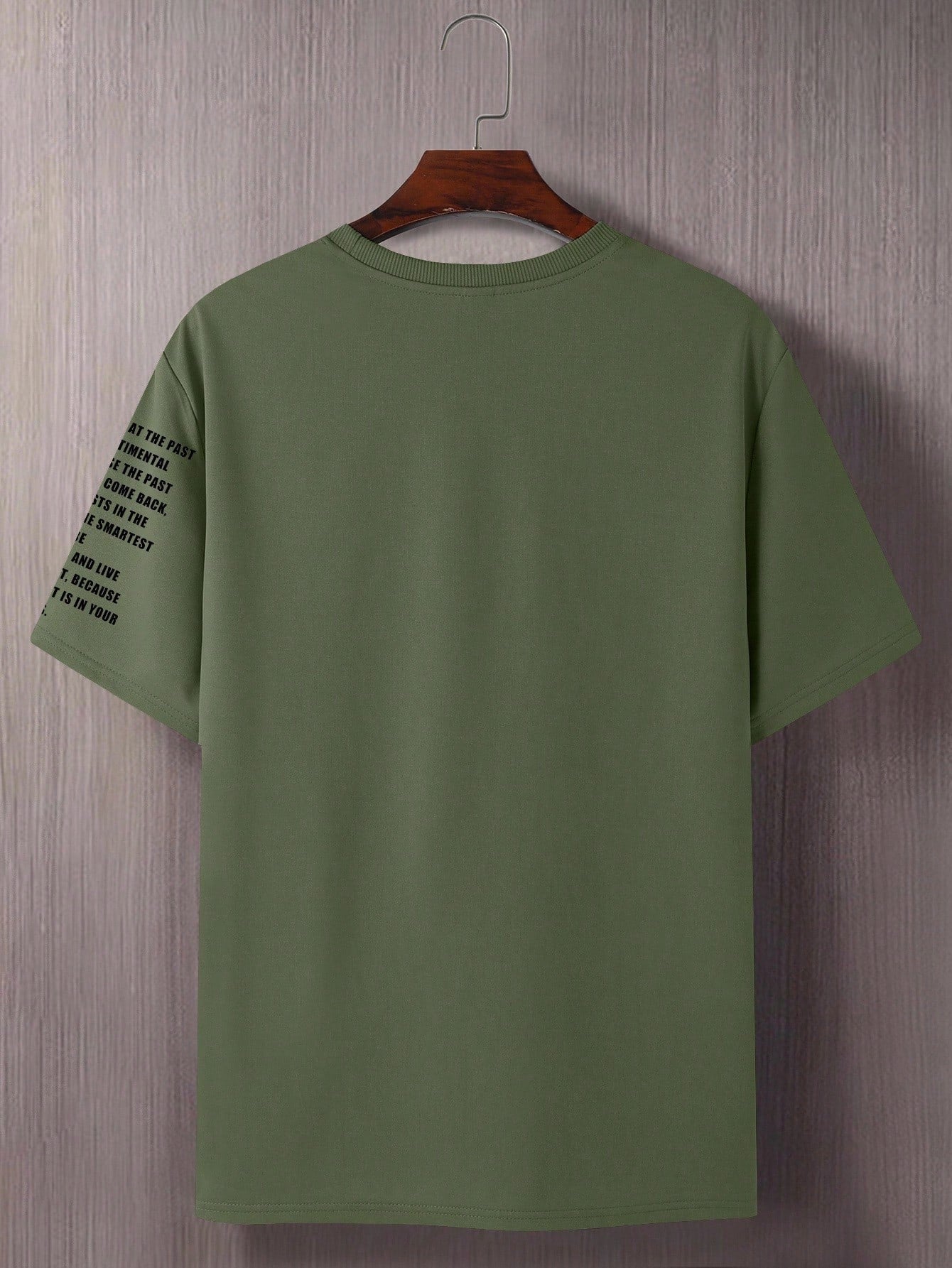 Manfinity Homme Men Casual Slogan Graphic Tee for Summer