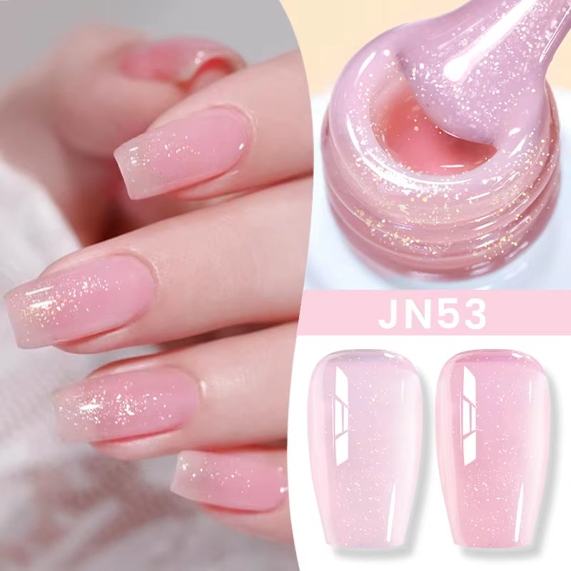 10Ml Jelly Nude Gel Nail Polish 50 Colors Semi Transparent Nail Art Nail Supplies Soak off UV LED Nails Gel Varnish