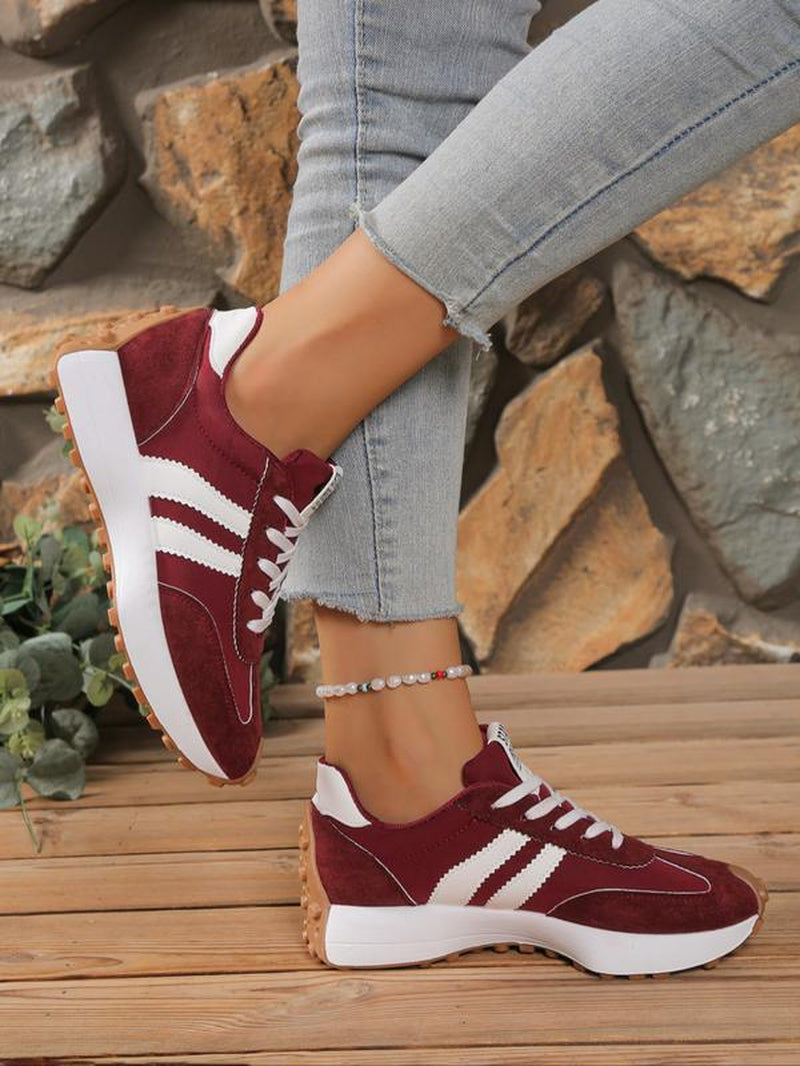 Spring & Fall Trendy Sport Shoes, Pointed Toe Asymmetrical Design, Medium Width, Rubber Sole, Casual Low Top, All-Season Comfort