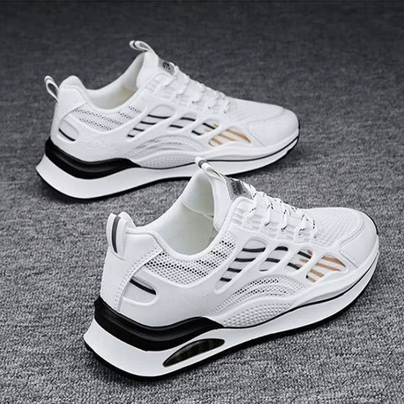 Fashion Men Sneakers Mesh Casual Shoes Lac-Up Men Shoes Lightweight Vulcanize Shoes Walking Sneakers Zapatillas Hombre