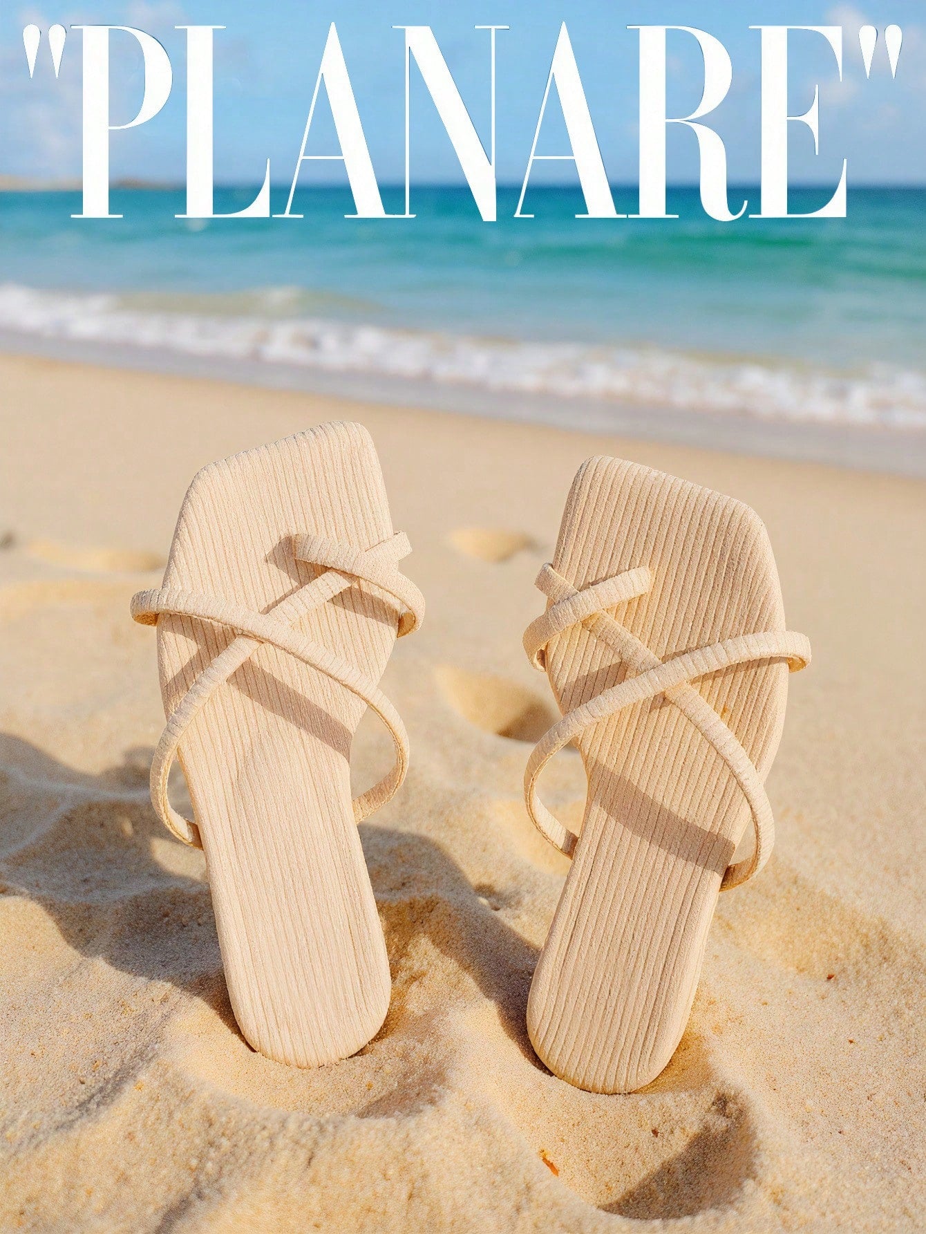 Planare Elegant Outdoors Thong Sandals for Women, Criss Cross Plain Polyester Toe Post Flat Sandals