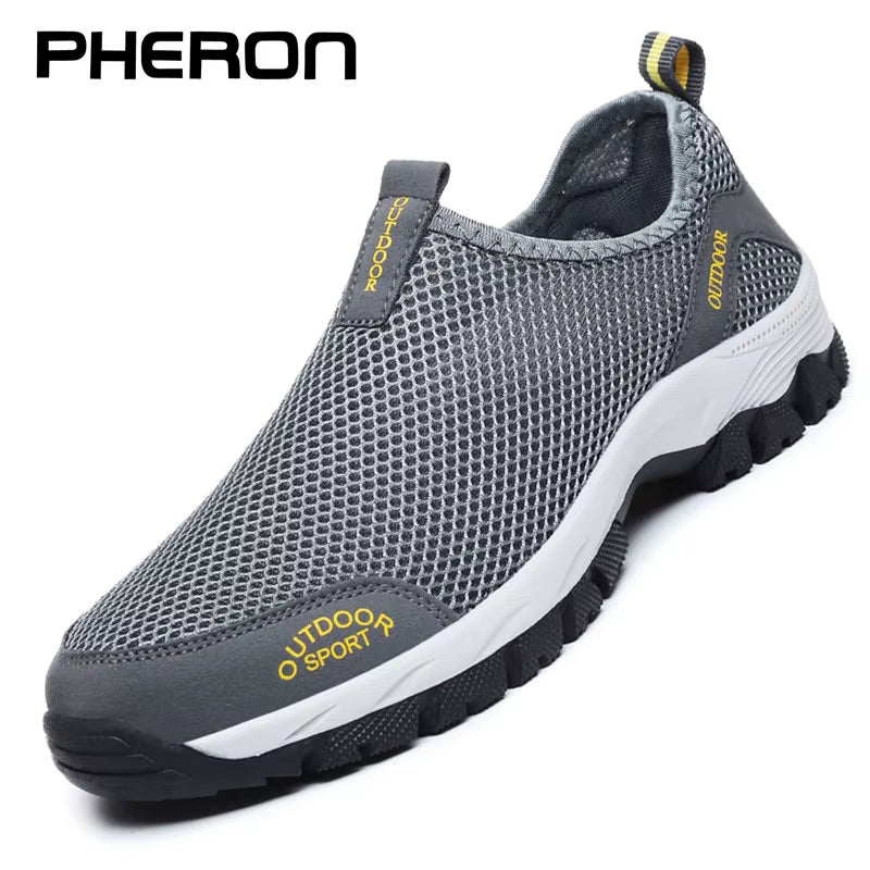 Summer Mesh Men Casual Shoes Water Sneakers Men Outdoor Walking Shoes Trainers Breathable Slip-On Mens Loafers Zapatillas Tenis