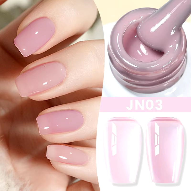 10Ml Jelly Nude Gel Nail Polish 50 Colors Semi Transparent Nail Art Nail Supplies Soak off UV LED Nails Gel Varnish